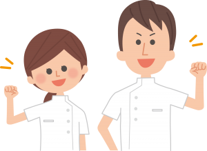 問題解決した就職、転職希望者のイラスト